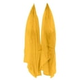 thumbnail image 2 of Wrapables Solid Color 100% Silk Long Scarf, Saffron, 2 of 5
