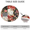 thumbnail image 6 of Pioneer Flower Floral Print Pattern Round Fitted Tablecloth with Elastic Edge,Dining Table Cover Waterproof,Outdoor Round Tablecloth for Camping,Dining,Indoor and Outdoor, 6 of 7