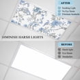 thumbnail image 4 of Blue Floral Birds Fluorescent Light Covers, Farmhouse Flowers Pastoral Magnetic Light Covers for Ceiling Lights, Fluorescent Ceiling Shade Filters for Classroom Bedroom Office 4x2Ft x 3PCS, 4 of 8