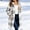 Gray, variant on Women's Fleece Jacket Buffalo Plaid Hooded Zip Up Long Coat Long Sleeve Fuzzy Warm Casual Fall Winter Outerwear with Pockets