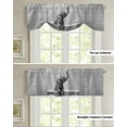 thumbnail image 4 of Tie Up Valance Curtain for Kitchen, Abstract Grey Elephant on Bathtub Rod Pocket Short Curtains Adjustable Tie-Up Shade Valances, Modern Minimalist Art Window Treatment for Bathroom Living Room Bedroom, 4 of 7