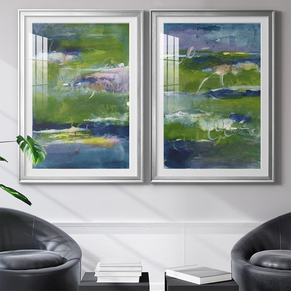 Wexford Home Bales of Color I Premium Framed Print, 22.5" x 30.5" - Ready to Hang, Silver (Set of 2)