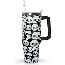 40 oz Panda Tumbler with lid and Straw, Panda Stainless Steel Cup Coffee Travel Mug, Panda Gifts for Girls, Panda Stuff Decor Accessories