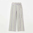 thumbnail image 5 of ClodeEU Women's High Waist Striped Wide Leg Pants,Casual Bohemian Vacation Flowy Trousers ,Women's Plus XL, 5 of 8