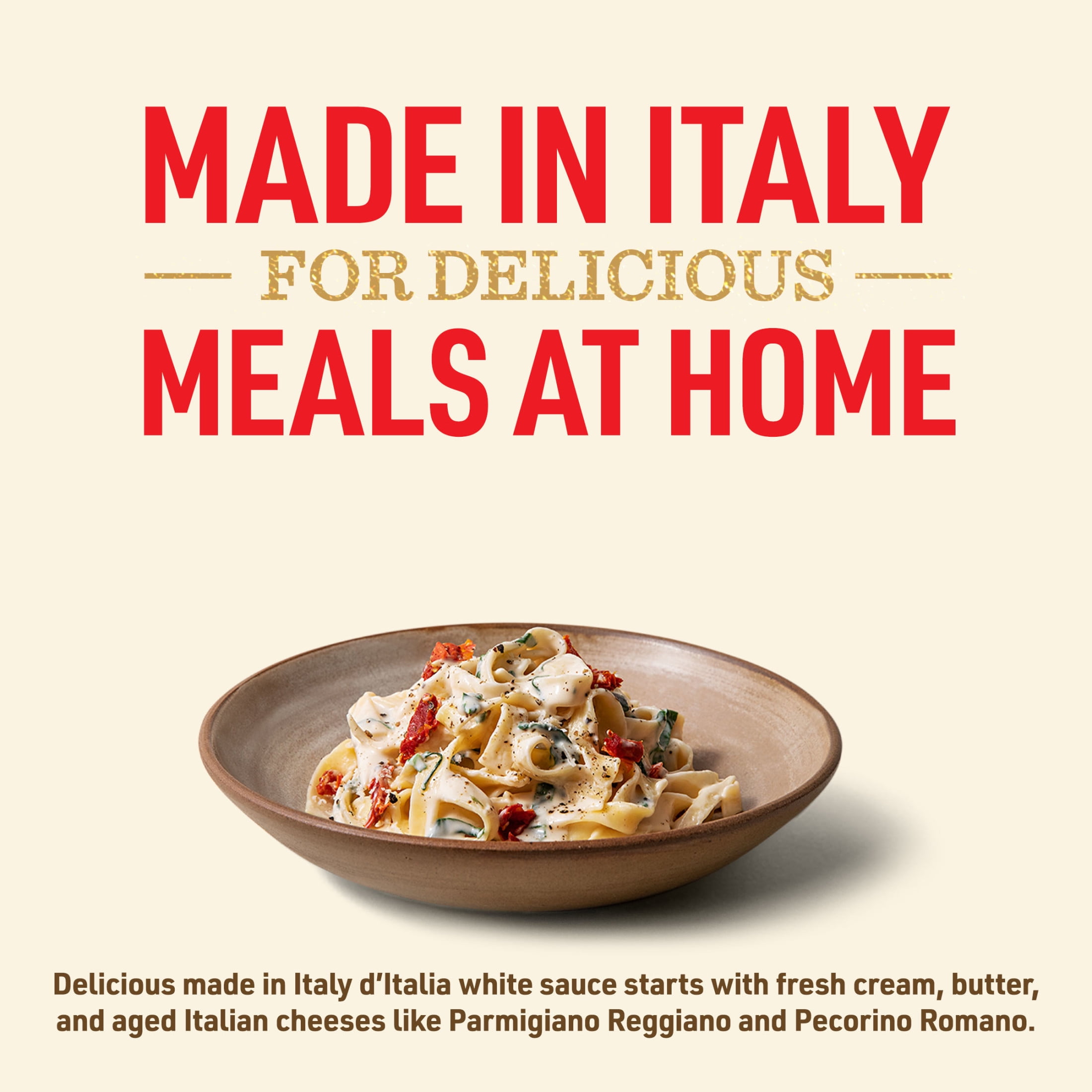 Bertolli d'Italia Four Cheese Alfredo Sauce, Italian Spaghetti Sauce, 16.9 oz
