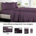 thumbnail image 3 of SGI Bedding Microfiber Made Bed Sheet Set - California King Size Sheets Microfiber Sheets Soft, Durable Sheets 15" Deep Plum, 3 of 7