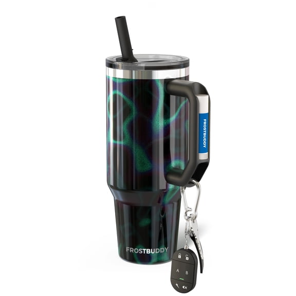 Thicc Buddy - 40 oz Stainless Steel Vacuum Insulated Tumbler with Lid and Straw for Water - Travel Mug Cupholder Friendly - Gifts for Women Men Him Her