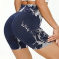 thumbnail image 3 of Pantalones cortos deportivos de Yoga sin costuras con tinte de corbata, mallas para gimnasio para mujer, pantalones cortos de cintura alta para Fitness, ropa de entrenamiento para correr para mujer, 3 of 5