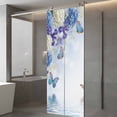 thumbnail image 4 of Blue Purple Floral Window Privacy Film, Ombre Butterflies Modern Art Spring Static Cling UV Sun Blocking Tint Film Heat Control Windows Films for Bedroom Bathroom, Window Stickers 23.6"x59", 4 of 8