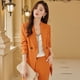 thumbnail image 5 of Traje profesional, traje naranja, chaqueta para mujer, temperamento de primavera y otoño, estilo diosa, 5 of 6