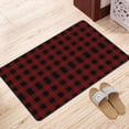 thumbnail image 3 of XMXY Area Rugs Doormat Outdoor Entrance , Red Tartan Facecloth Non-slip Floor Mat Rug for Living Room Kitchen Sink Area Indoor 36"x24", 3 of 9