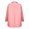 thumbnail image 6 of Moxiu 2 Piece Pant Suits for Women Dressy Blazer Set Elastic High Waisted Straight Leg Pants Suits Business Casual Outfits Plus Size Pink,M, 6 of 7