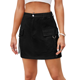 thumbnail image 2 of Vestido Vaquero con Minifalda Cargo para Mujer con Bolsillo Negro S, 2 of 9