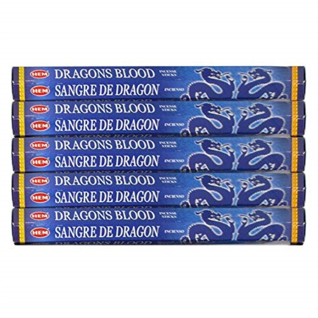 HEM Dragon's Blood Blue 100 Incense Sticks (5 X 20 Stick Packs