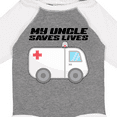 thumbnail image 4 of Inktastic My Uncle Saves Lives- Ambulance Boys or Girls Long Sleeve Baby Bodysuit, 4 of 5