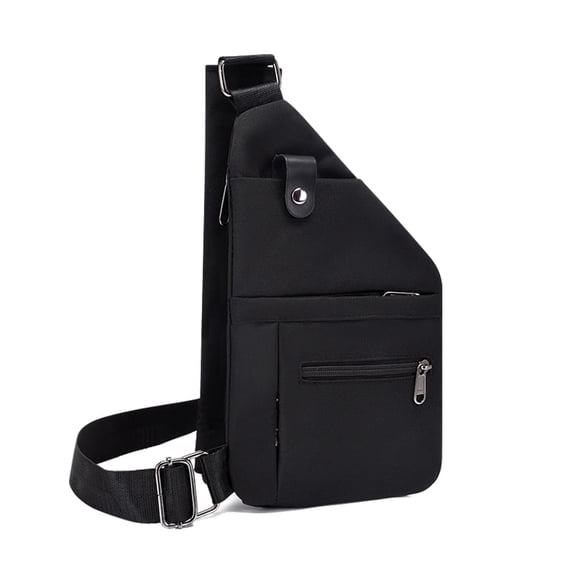 Youersen Sling Bag, Crossbody Shoulder Bag for Adult Travel and Hiking, Black Polyester, Unisex