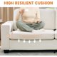 thumbnail image 3 of 83" Cozy Corduroy Couches, Modern Sofá tapizado con reposabrazos Anchos, Cloud con Asiento de Gran Formato Sofá, Estructura Resistente de Montaje Sencillo, 3 of 7
