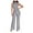 Gray, variant on Elegant Jumpsuit for Women Slim Fit Sleeveless Cocktail Party Rompers Off Shoulder Shiny Sequin Clubwear Dark Blue XL