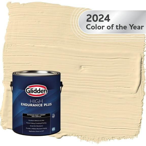 Glidden HEP Limitless / Yellow Satin Exterior Paint with Primer, 1 Gallon
