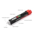 thumbnail image 4 of HABOTEST HT90 Non-contact AC Voltage Detector Portable Intelligent Test Pen 12V/48V～1000V Dual Sensitivity Test Pencil Pen Shaped Volt Tester with Flashlight, 4 of 8