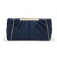thumbnail image 2 of Bolso de noche CHARMING TAILOR Elegante satinado plisado azul marino, 2 of 7