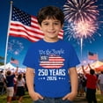 thumbnail image 2 of Americas 250Th Anniversary Patriotic Print Short Sleeve Casual Summer Tee Boys 4Th of July Shirt Blue 2-3 Years, 2 of 5