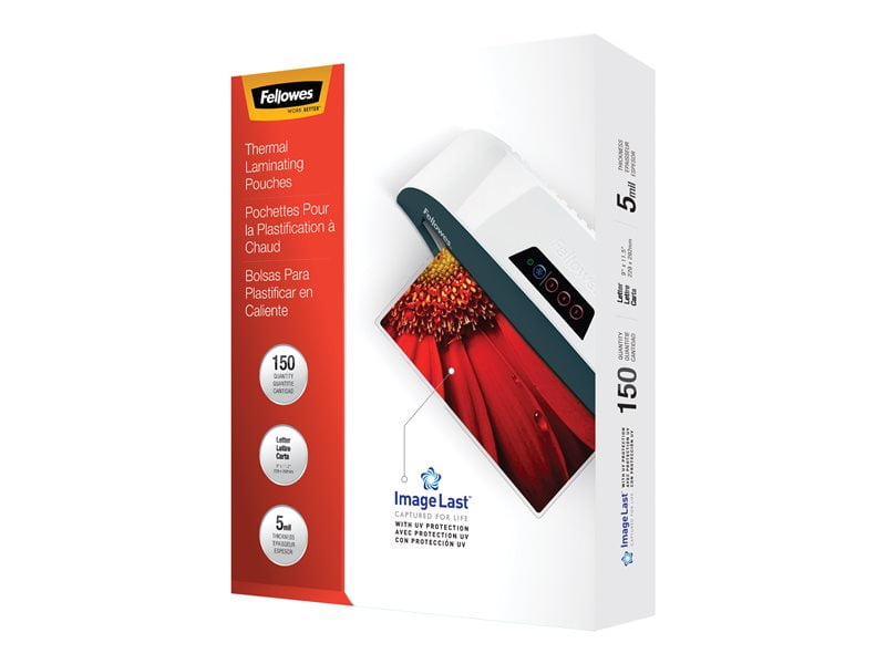 Fellowes Thermal Laminating Pouches, ImageLast, Jam Free, Letter Size