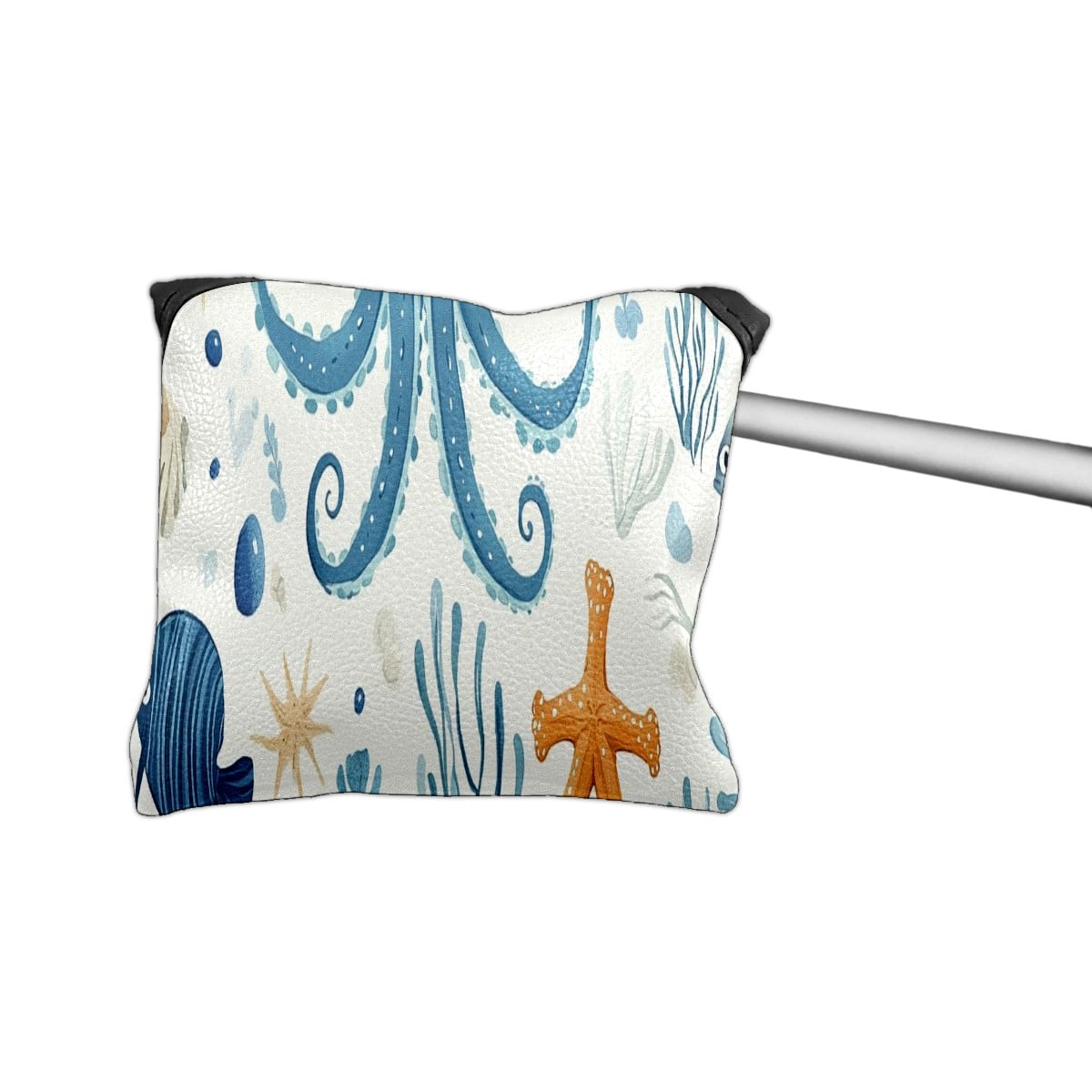 Golf Mallet Putter Cover Premium Leather Golf Putter Head Cover with Magnetic Closure, Golf Cover for Men and Women Cute Cartoon Sea Creatures