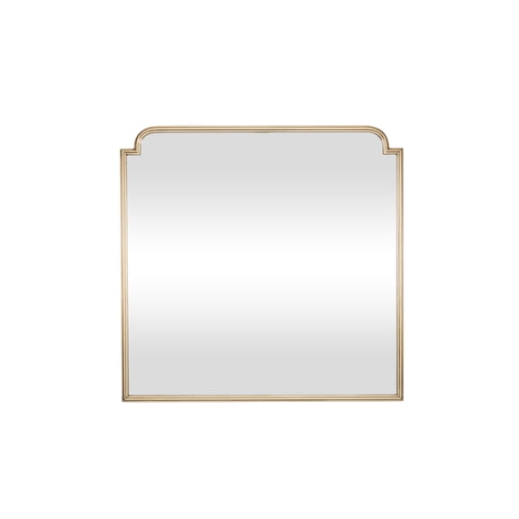 DecMode 35" x 34" Gold Wall Mirror with Thin Frame