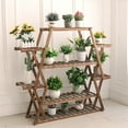 thumbnail image 4 of Large Pine Wood Plant Stand Indoor Outdoor Garden Flower Shelf 8 Tiers for Multiple Pots, 4 of 10