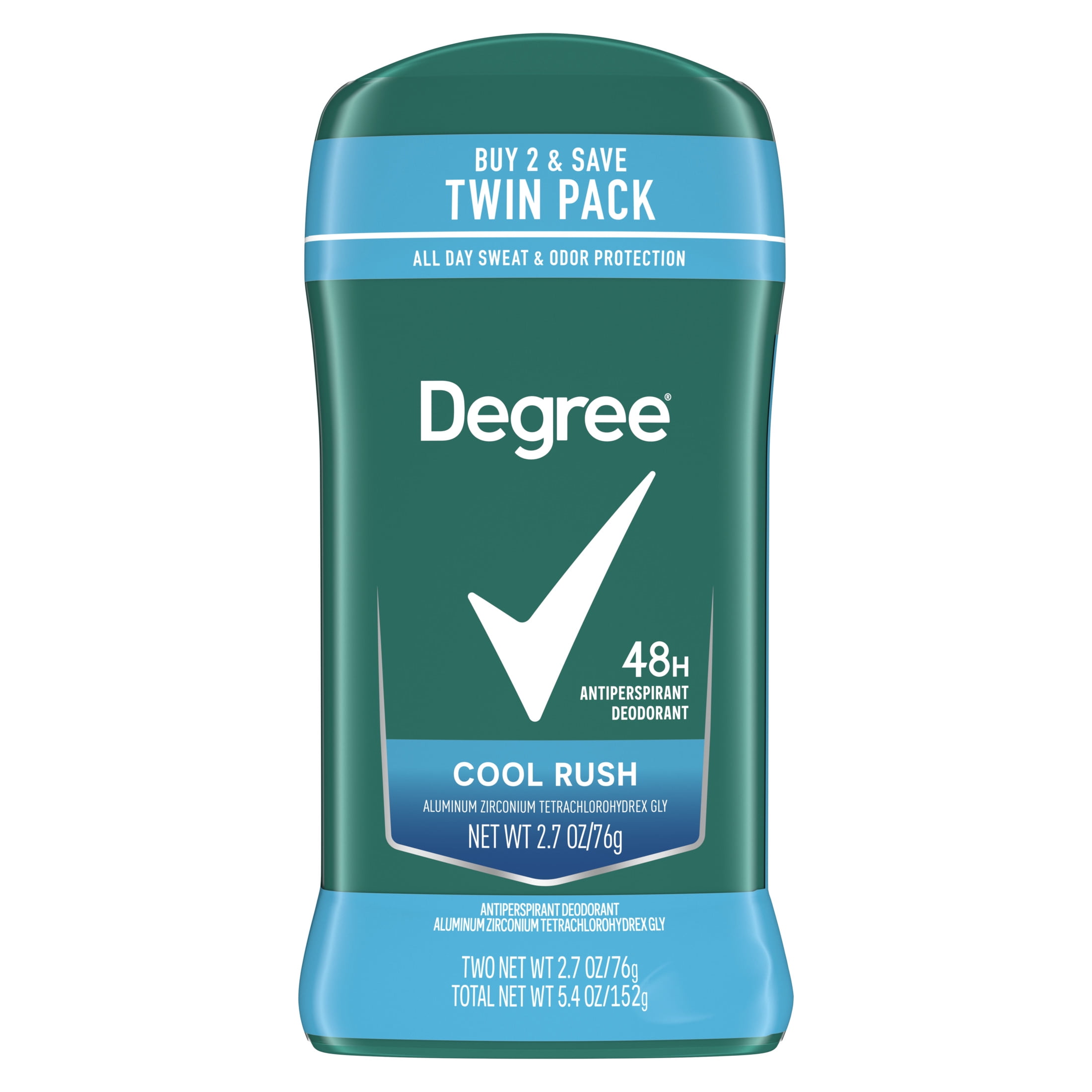 Degree Long Lasting Men's Antiperspirant Deodorant Stick Twin Pack