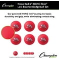 thumbnail image 5 of Champion Sports 6" Neon Red Rhino Skin Low Bounce Dodgeball Set, 5 of 6