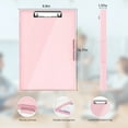 thumbnail image 2 of AGCAN Clipboard with Storage Case, Heavy Duty Foldable Clip Boards 8.5x11, Clearview Dry Erase Nursing Clipboard, School Office Supplies, Pink, 2 of 9
