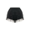 thumbnail image 2 of Rdhnmea Women’s Layered Ruffle Shorts Casual Elastic Waist Lace Bloomers, 2 of 9