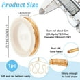 18K Gold Plated Copper Wire 22 Gauge Jewelry Making Bendable Wire Craft