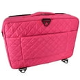 thumbnail image 2 of Professional On The Go Makeup Train Case Cosmetic Travel Storage Organizer Bag with Dividers and Brush Pockets (Pink), 2 of 9