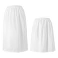 thumbnail image 6 of Women Half for Under Dresses Elastic Waist Lace Trim Satin Half Underskirt for Under Dresses, 6 of 7