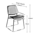 thumbnail image 5 of Hassch Faux Leather Dining Chairs, 2 Pack, Mid-Century Modern Side Chairs with Walnut Bentwood Back, Upholstered Seat and Black Metal Legs, Easy Assembly, 5 of 9