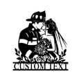 thumbnail image 6 of Custom Firefighter Couple Metal Wall Art, Personalized Fireman Bride Groom Name Sign Home Decor, Newlywed Wedding Gift Artwork, 6 of 6