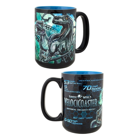 Universal Studios Jurassic World VelociCoaster Ceramic Coffee Mug New
