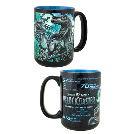 

Universal Studios Jurassic World VelociCoaster Ceramic Coffee Mug New