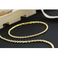 thumbnail image 3 of 14K Yellow Gold 3mm Solid Rope Diamond Cut Bracelet, FREE Microfiber Cloth, Link Chain 7" - 8", Giorgio Bergamo 8, 3 of 5