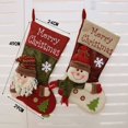 thumbnail image 4 of Calcetín navideño clásico de 18 ", medias grandes personalizadas, Papá Noel, muñeco de nieve, personaje navideño para decoraciones navideñas familiares para fiestas Adepaton FLD-3509, 4 of 6