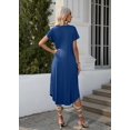 thumbnail image 5 of Ekouaer Long Nightgowns for Women with Pockets Short Sleeves Moo Moos for Women Casual House Dresses, 5 of 6