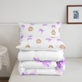 thumbnail image 5 of Manfei Cartoon Rabbit Twin Comforter Sets,Cute Coquette Bowknot Bedding Set,Reversible,2 Pieces,1 Comforter and 1 Pillowcase, 5 of 7