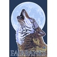 thumbnail image 3 of Howling Wolf, Fairbanks, AK (100% Cotton Tea Towel, Decorative Hand Towel, Kitchen and Home), 3 of 3