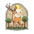 thumbnail image 3 of cartoon Deer Stickers, Waterproof Deer Sticker for Water Bottle Laptop Phone Cases Planner Skateboard Luggage Helmet Party Favor Decor, Ideal for Adults Teens Teacher Rewards, 3 of 9