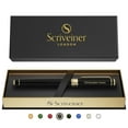 thumbnail image 1 of Bolígrafo roller Scriveiner lacado negro con baño de oro, 1 of 9