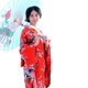 thumbnail image 1 of Guardurnaity Mujeres Niñas Satén Japonés Kimono Largo Yukata Foto Cosplay Disfraz Disfraces de disfraces rojo, 1 of 6