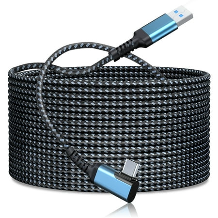 Link Cable 19FT/6M, Nylon Braided High Speed Data Transfer Fast Charging Cable Compatible for VR Headset Quest Headset Gaming PC Swtroom